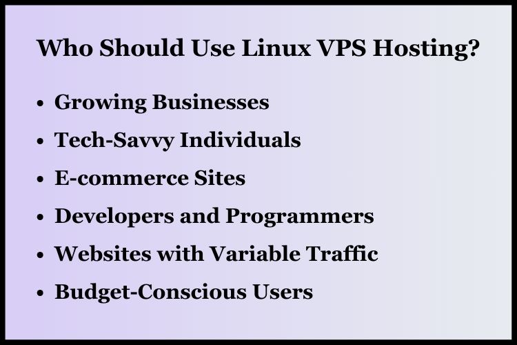 Who should use linux vps hosting